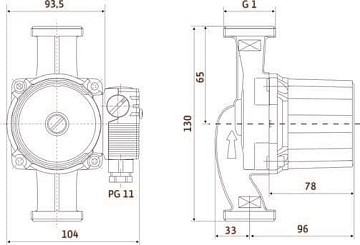 Циркуляционный насос Wilo Star-RS 30/4 для системы отопления. арт 4033765